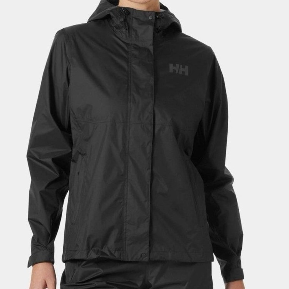Helly Hansen Women's Loke Shell Rain Jacket Black Size M Waterproof Outdoor